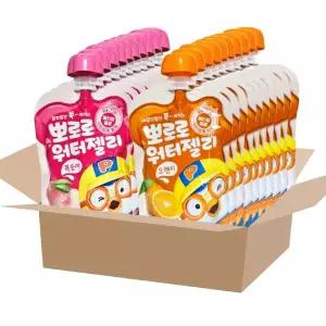 팔도 뽀로로 워터젤리 복숭아 오렌지 2종 10개씩 어린이 음료 아이들 간식 120ml x 20개 혼합구성 세트