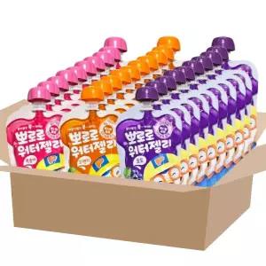 팔도 뽀로로 워터젤리 복숭아 포도 오렌지 3종 10개씩 120ml x 30개 혼합구성 세트