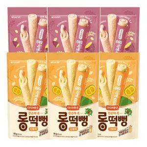 아이배냇 롱떡뻥 자색고구마3개 +단호박3개 아기과자 쌀과자
