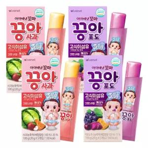 아이배냇 꼬마 끙아젤리 사과+포도 x2세트