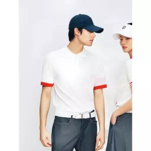 [빈폴골프](BJ5351B081)남성 니트 반팔 풀오버 - 화이트