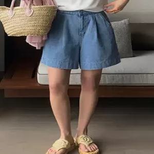 8427 챠밍 핀턱 데님 반바지 (3 color) 뒷밴딩!