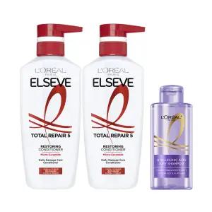 로레알파리 토탈리페어5 컨디셔너 375ml 2개 + HA 샴푸 80ml