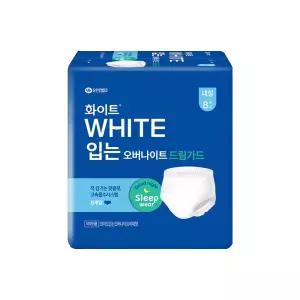 화이트 생리대 입는 오버나이트 팬티형 대형 8개입