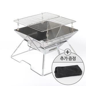 접이식 높이조절 캠핑 화로대 불멍 화로 미니 바베큐 그릴 TR-S31 숯불 야외 사각 경량 휴대용 스테인리스 스테인레스 접이식 장작 아웃도어 우드스토브 폴딩