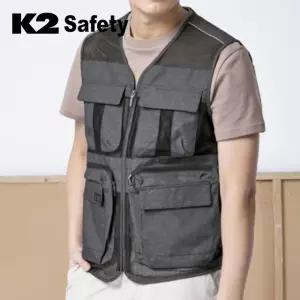K2 작업조끼 LB2-616 망사조끼 현장 낚시 여름 통기성