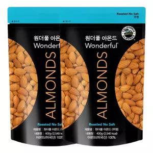 원더풀 아몬드 무염 400g X 2개