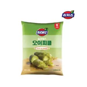 리치스 슬라이스 오이피클 파우치 3kg x 4개 1박스