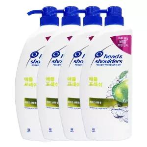 헤드앤숄더 애플프레쉬 샴푸 850ml x4