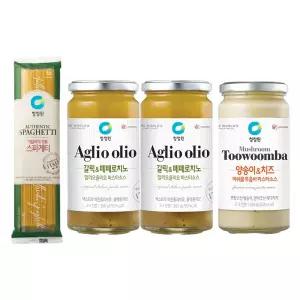 청정원 파스타소스, 알리오올리오, 360g, 2개 + 머쉬룸투움바, 350g, 1개 + 스파게티면, 500g, 1개