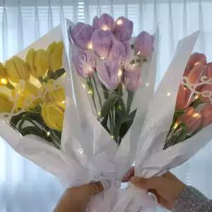 모루공예 튤립 꽃다발 만들기 DIY키트 3종 12송이 솜씨키트
