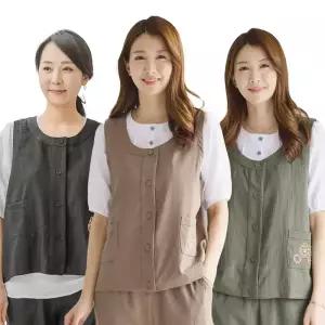 이브바바 중년여성 여름 엄마옷 쿨 자수 인견조끼 베스트
