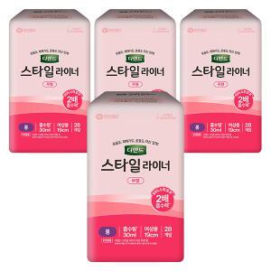 디펜드 스타일라이너 여성용, 무향, 롱, 28매, 4개(112매)