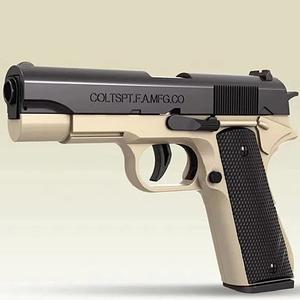 유비 장난감 소프트에어건 콜트 M1911 블로우백 탄피배출 너프건 자동 연발사격 권총 골드블랙