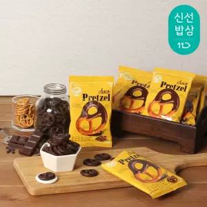 [산과들에] 초코프레첼 10봉 / 다크 밀크 초콜릿 과자 초코 간식