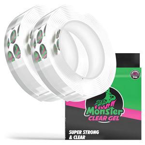 몬스터클리어겔 실리콘 양면테이프 30mm x 3m 투명 × 4개