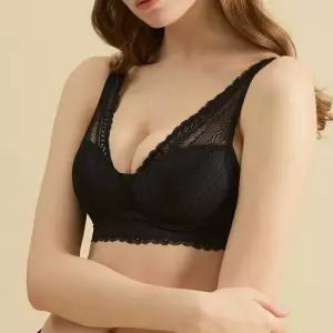 몰드일체형 노와이어 브라렛 빅사이즈 브라탑 B3A302N_BK
