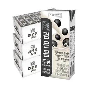[건국유업] 건국 검은콩 두유 190ml 72팩(24팩 3박스)