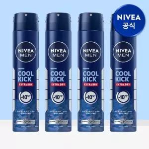 니베아 맨 데오드란트 스프레이 쿨 킥 200ml 4개