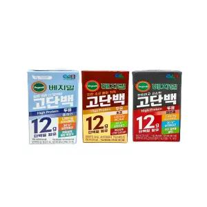 정식품 베지밀 고단백 두유 검은콩 + 초코 + 플레인 190ml 3종 혼합 18개