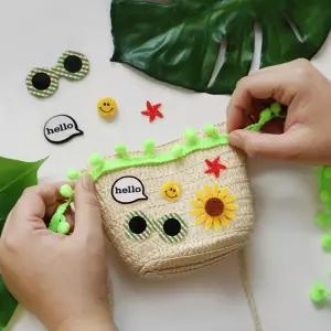 여름 미니 밀집가방 라탄백 가방만들기 DIY 5개 돌봄센터 초등생 특수반 행사 창의력
