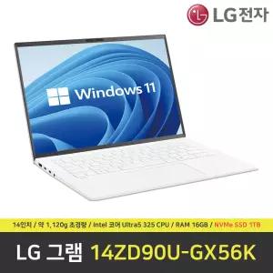 LG 그램 14ZD90U-GX56K 노트북 / 윈도우11 설치 / RAM 16GB / NVMe SSD 1TB
