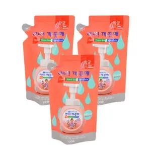 아이깨끗해(리필 200ml) 복숭아향-3개 어린이핸드워시 거품비누 손세정제 모이스처