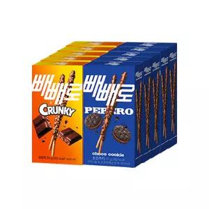 롯데 빼빼로 크런키 39g+초코쿠키 37g 5개씩 (총 10개)