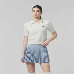 26S 여성 W FRESCA KNIT 스트라이프 반팔 폴로 (화이트) [TWKU30763-WHS]