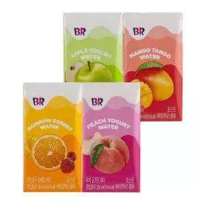 배스킨라빈스 과즙워터 4종 120ml 24+24개입 레인보우샤베트 피치요거트 애플요거트 망고탱고