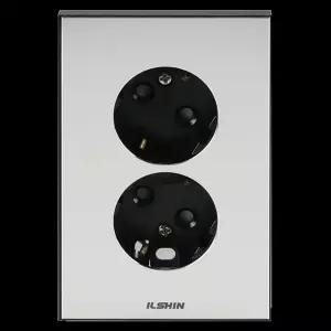 (2구 크롬실버) 매입 콘센트/전기/플러그/매립형/매립/벽콘센트/매입형/벽면/교체/콘셋트/가정용/실내/심플