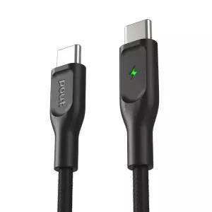 파우트 C to C 100W 고속충전 꼬임방지 패브릭 LED 케이블
