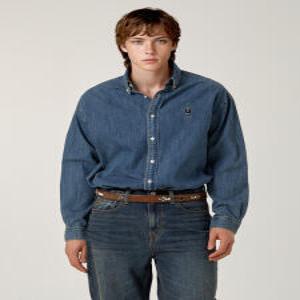 [AK수원점] [후아유] 공용 Steve Denim Shirts (U) WHYJG2332U