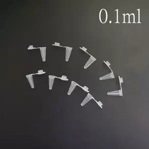 1000 개 0.1ml 실험실 백색 V 모양 플라스틱 원심 튜브 100 ul PCR 숏 PP 소형 Microcentrifuge 튜브