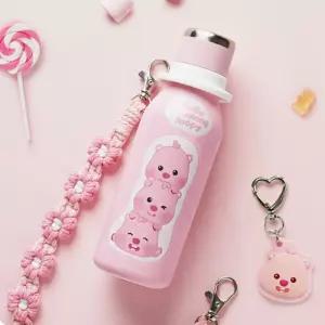 베이비 잔망루피 키링 스트랩 보온보냉 텀블러 500ml 야외활동 출퇴근 휴대용 꾸미기 아이템