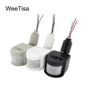 LED 모션 센서 220V 110V 12V 자동 적외선 PIR 운동 감지기 마운트 타이머 야외 12 볼트 전등 스위치
