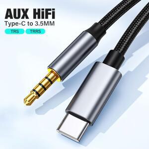 2m 3m 길이 USB C to 3.5mm 잭 TRRS/TRS 하이파이 AUX 케이블 아이폰 호환호환 17 16 15 삼성호환 샤오미