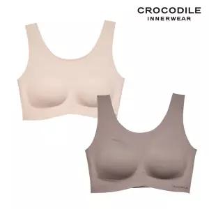 [크로커다일] 소프트 나일론모달 패드일체형 U넥 브라2종 아몬드베이지 모카무스 CDWBR5O1416