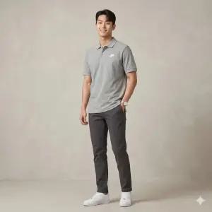 [국내매장판] 나이키 NSW 매치 폴로 카라 반팔 티셔츠 다크그레이 CJ4457-063 (아시안핏/남성용)