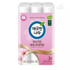 [출고] 깨끗한나라 허브가든 벚꽃프리미엄 화장지