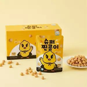 국내제조 슈퍼 찐콩이 60g*20개입 촉촉한 삶은 병아리콩 단백질 간식 찐콩