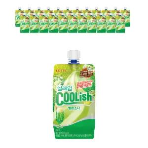 [슈팅냉동] 롯데웰푸드 설레임 쿨리쉬 멜론소다 160ml, 24개
