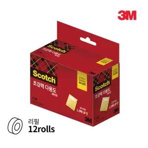 3M 스카치 초강력 다용도 테이프 세이빙팩 18mm리필 12롤(18mmx25mx12R)