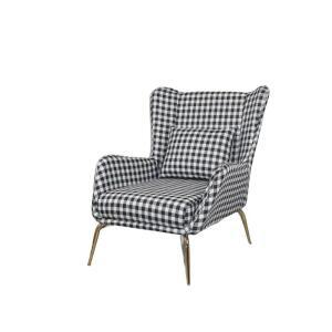 체크 쇼파 페브릭 북유럽 100x85x88cm 등받이 하운드투스 카페 대형 1인 체크소파 스튜디오 스몰