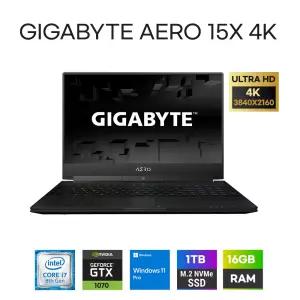 GIGABYTE AERO 15X 4K 8세대 i7-8750H 램16GB NVME 1TB GTX1070 8GB 15.6 윈도11 중고노트북