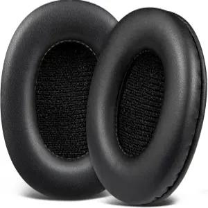 소니 MDR-7506 MDR-CD900ST 모니터 헤드폰용 SOULWIT 교체 이어패드 부드러운 단백질 가죽으로 된 쿠션