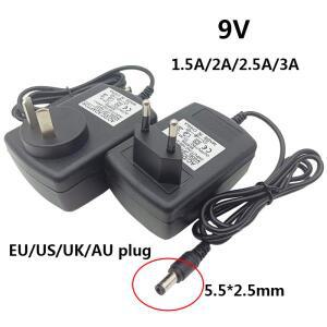 9V 2A 전원 공급 장치 2.5A DC 어댑터 3A 변압기 스위칭 영국 AU EU US 범용 5.5x2.5mm