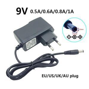 9v 0.5a 0.6a 0.8a 1a 미국 전원 공급 장치 au 플러그 600ma 1amp 영국 9 볼트 어댑터 소스