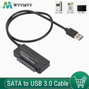 Sata to USB 3.0 어댑터 케이블, SATA 3 지지대, 22 핀 2.5 3.5 인치, 외장 LEDD SSD 하드 디스크 컴퓨터