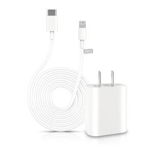 CREHAO 폰 고속 충전기 [애플호환 MFI 인증] 20W PD USB C 벽 충전기 블록 10FT 엑스트라 롱 타입 C에서 라이트닝 충전 데이터 동기화 케이블 아이폰호환 14 13 12 11 XS XR X 8 아이패드호환 지원 ㅣJ2